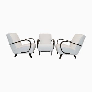 Fauteuils par Jindrich Halabala, 1940s, Set de 3