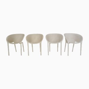 Vintage Italian Soft Eggchairs by Philippe Starck for Driade, 2000s, Set of 4