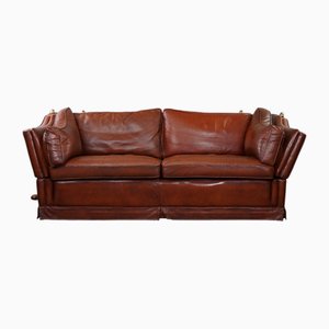 2.5 Seat Castle Bench in Cognac Leather