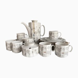 Service à Café Rut Bryk Artist Form Polygon Winter Trip par Tapio Activekala pour Rosenthal, 1980s, Set de 21