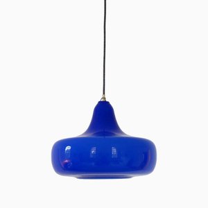 Large Blue Murano Glass Pendant by Alessandro Pianon for Vistosi, Italy, 1960s