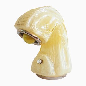 Lampe de Bureau en Verre de Murano et Métal Chromé de Mazzega, 1970s