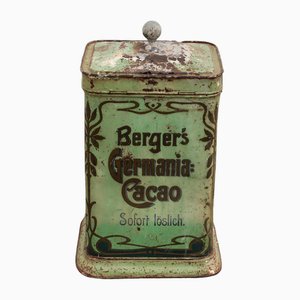 Latta vintage Bergers Germania-Cacao, inizio XX secolo