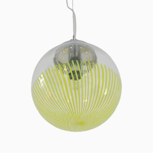 Large Globe Pendant Light by Venini, Italy, 1970s