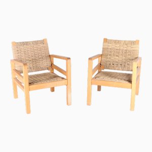 Geflochtene Sessel aus Seegras & Holz, 2