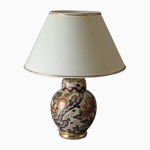 Asian Floral Table Lamp, 1980s
