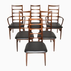 Chaises de Salle à Manger Lis attribuées à Niels Koefoed pour Hornslet Furniture Factory, Danemark, 1960s, Set de 6