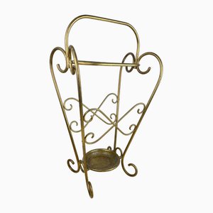 Italian Umbrella Stand in Brass, 1950s