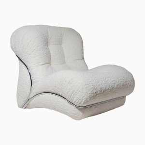 Italian Lounge Chair with Steel Frame, 1970s