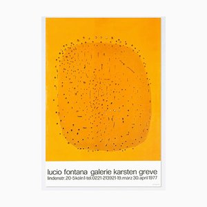 Lucio Fontana, Orange, 1977, Grande Affiche Lithographique