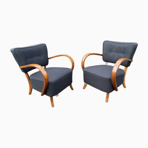Art Deco Style H-237 Armchairs in by Jindřich Halabala for Up Závody, Set of 2