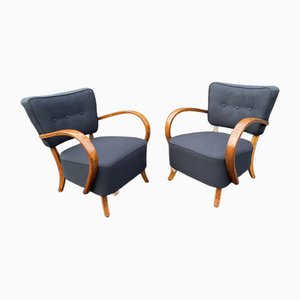Set of Art Deco Style H-237 Armchairs in by Jindřich Halabala for Up Závody