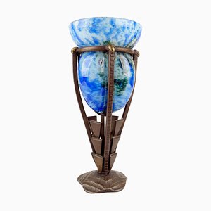 French Art Deco Glass Vase from Delatte Nancy