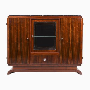 Art Deco Buffet with Marble Desk in Rosewood Veneer, France, 1930s