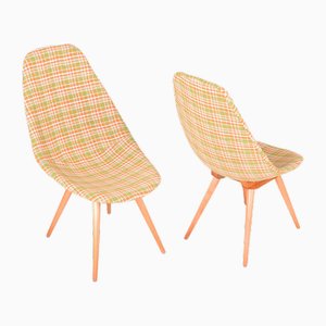 Set of Mid-Century Beech Armchairs, 1950s