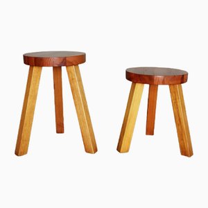 Set of Swedish Stools in Pine, 1960s