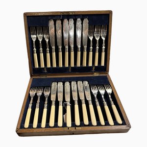 Silver Fish Cutlery, Set of 24