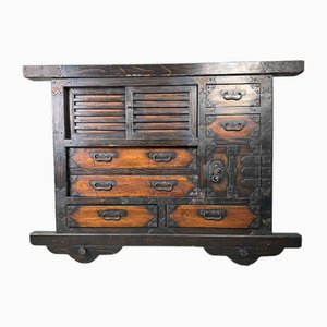 Meiji Ära Kuruuma Tansu Schrank, Japan, 1890er