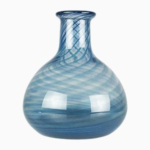 Jarrón de cristal de Murano azul y claro de Barovier & Toso, años 60