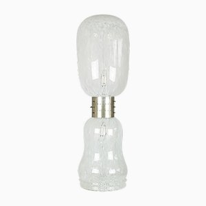 Lampe en Verre de Murano Blanc et Transparent, Italie, 1960s