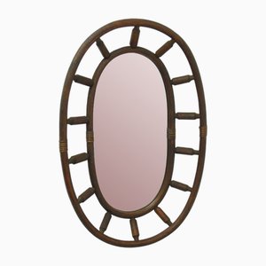 Vintage Rattan Mirror, 1970s