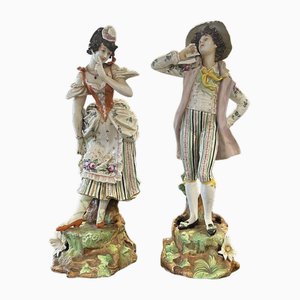 Figurines Antiques en Porcelaine, Set de 2