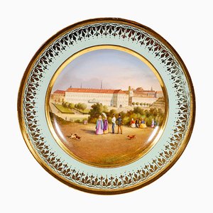 Viennese Imperial Porcelain Splendour Plate by K.K. Hofburg Á Vienne, 1802