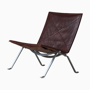 PK-22 Chair in Leather attributed to Poul Kjærholm for E. Kold Christensen, 1960s