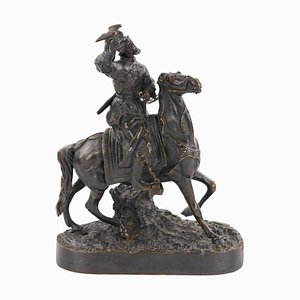 Bronze Sculpture of the Tsars Falconer Model E. Lancer, Russia