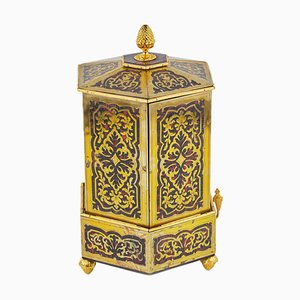 Caja de puros en forma de pagoda con mecanismo de apertura con solapa, siglo XIX