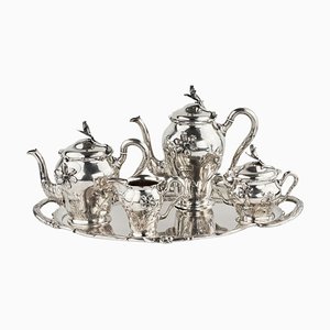 Art Nouveau Silver Tea and Coffee Service from Bruckmann, 1890s, Set of 5