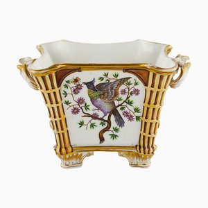 Mid-19th Century Porcelain Flowerpot from the Miklashevsky Factory, Russia