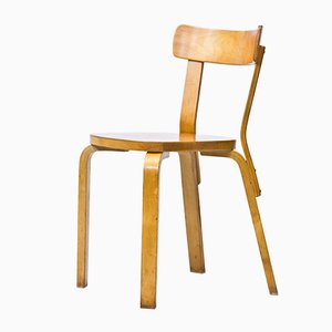 Modell 69 Stuhl von Alvar Aalto für Artek, 1940er