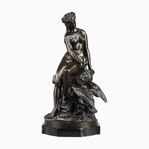 D'après Louis Kley, Léda et le cygne, 1880, Sculpture en Bronze