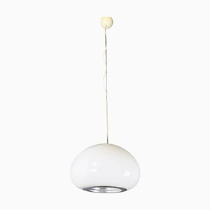 Italian Black and White Ceiling Light attributed to Fratelli Castiglioni for Flos, 1970s