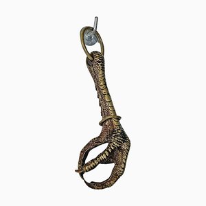 Italian Bronze Claw Game-Holder with Hook, 1800s