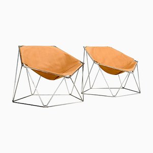 Penta Chairs in Canvas by Jean-Paul Barray and Kim Moltzer for Bofinger, Set of 2