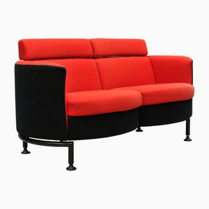 Vintage Red 2-Seater Sofa