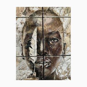 Jessica Spagnolo, Broken Identity, Techniques mixtes sur toile, 2022