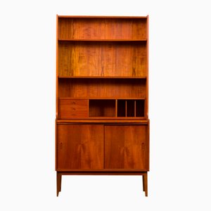 Danish Bookcase with Secretary in Teak in the style of Johannes Sorth, 1960s