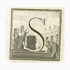 Luigi Vanvitelli, Letter S, Etching, 18th Century