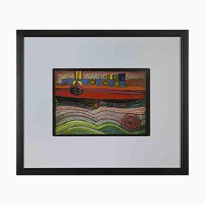 Friedensreich Hundertwasser, Wellen der Liebe, Siebdruck, 1971