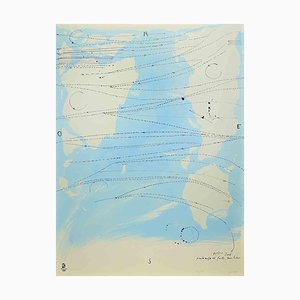 Piero Pizzi Cannella, Little World Map Rome Peking, Olympic Games, Beijing, 2008, Lithograph