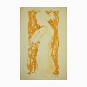 Alain Bonnefoit, Nudo in piedi, Litografia, Fine XX secolo