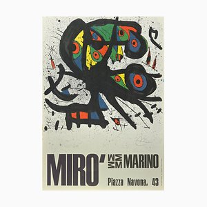 After Joan Miró, Affiche d'Exposition, Photo-Offset, 1971
