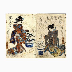Utagawa Kunisada (Toyokuni III), A Rural Genji, Woodcut, 1829-1842
