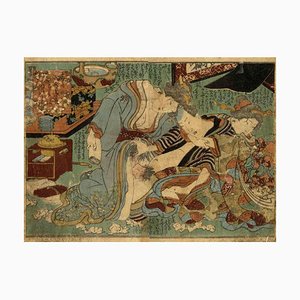 Utagawa Kunisada II, Shunga, Liebesspiele, Holzschnitt, 1850