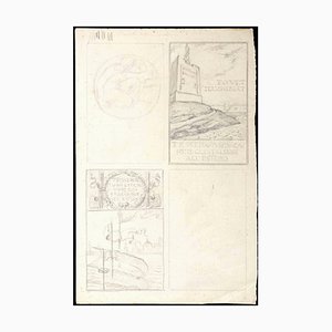 Aurelio Mistruzzi, Study for Medal and Bas-Relief, Drawing, 1920s