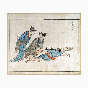 Unbekannt, Stupor der Geishas, Holzschnitt, Ende des 18. Jahrhunderts