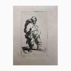 Charles Amand Durand after Rembrandt, A Man Making Water, 19th Century, Engraving